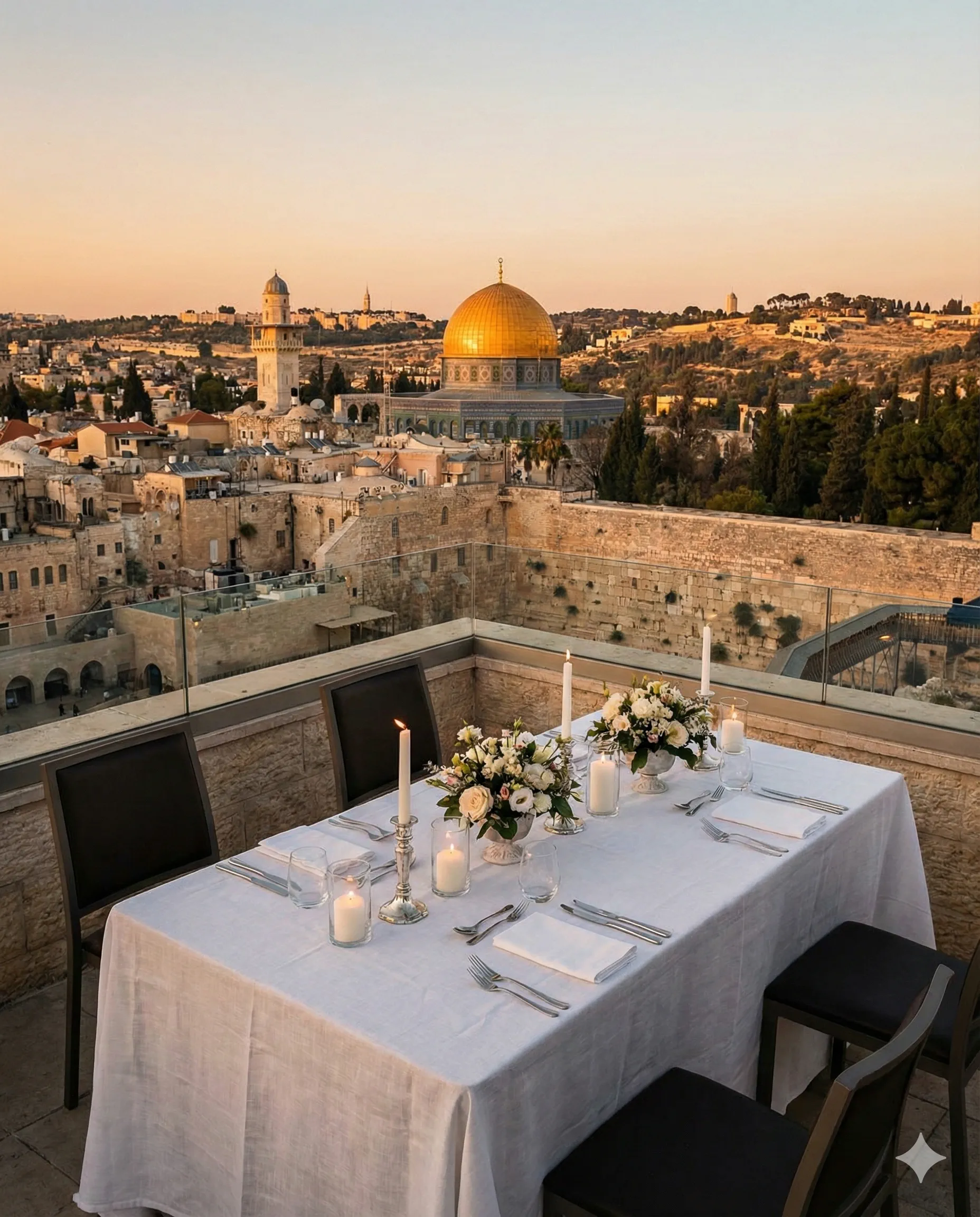 Iconic settings: palaces, rooftops